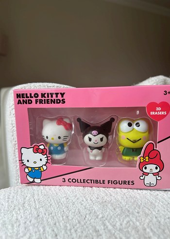 Hello Kitty ve Arkadaşları 3'lü Silgi Seti