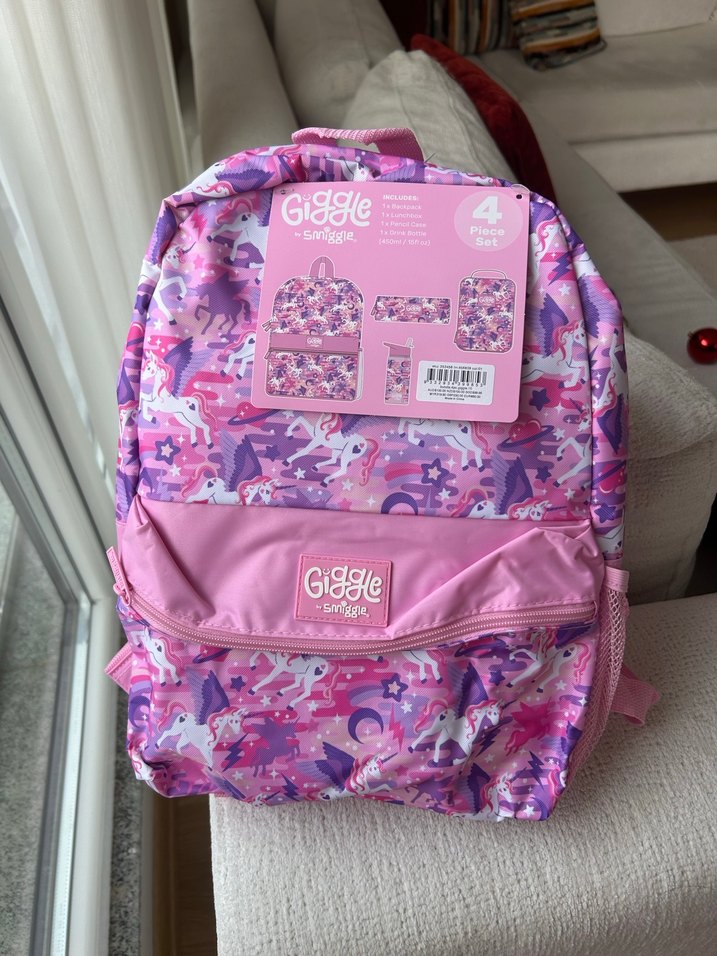 Smiggle Pembe Çocuk Okul Çantası Seti - Görsel 2