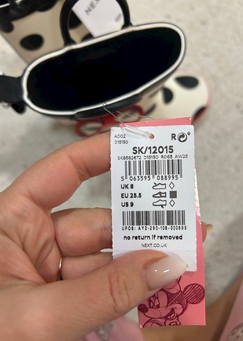 Kız Çocuk Beyaz Puantiyeli Minnie Yağmur Çizmesi - Görsel 6