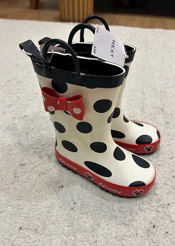 Kız Çocuk Beyaz Puantiyeli Minnie Yağmur Çizmesi - Görsel 9