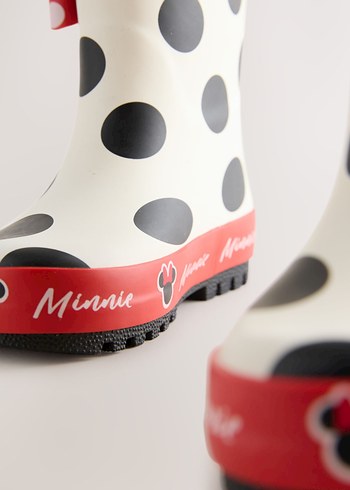 Kız Çocuk Beyaz Puantiyeli Minnie Yağmur Çizmesi - Görsel 3
