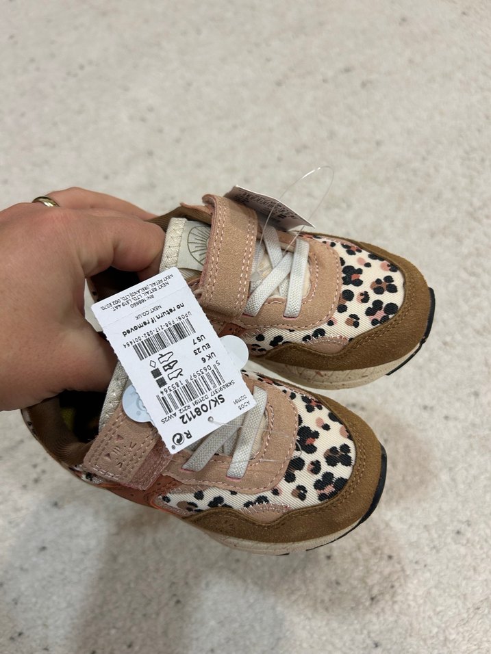 Kız Çocuk Leopar Desenli Kahverengi Spor Ayakkabı - Görsel 5