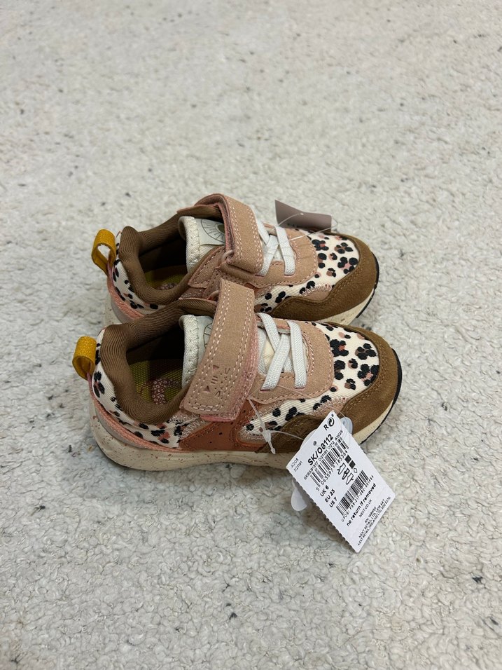 Kız Çocuk Leopar Desenli Kahverengi Spor Ayakkabı - Görsel 3