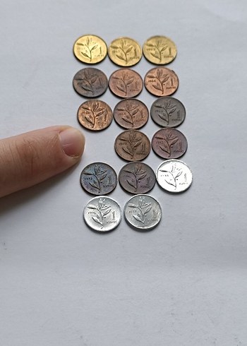 1961 1977 Türkiye bir kuruş lotu.
1970 yoktur - Görsel 4