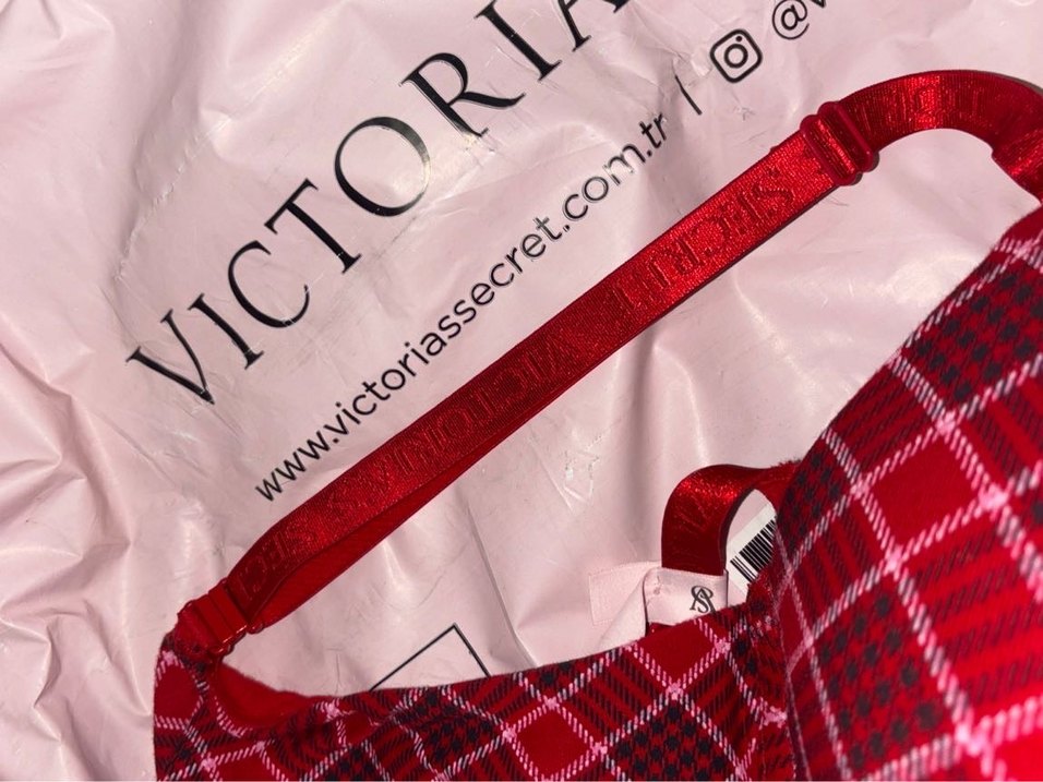 Victoria's secret Kırmızı Baskılı Hafif Dolgulu Sütyen - Görsel 4