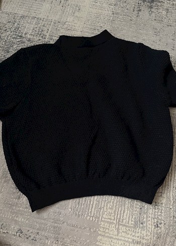 m Beden Zara Yıldız Düğmeli Lacivert Kısa Kollu Hırka