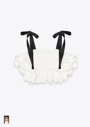 Zara Zara volanlı triko bluz