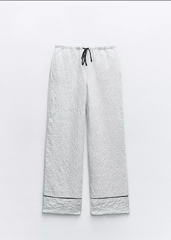 Zara çizgili pijama tipi pantolon