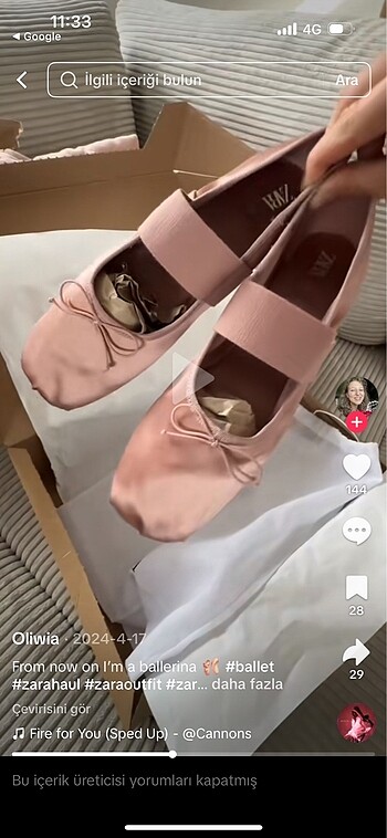 zara balerin babet