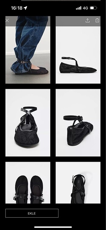 zara dantel babet