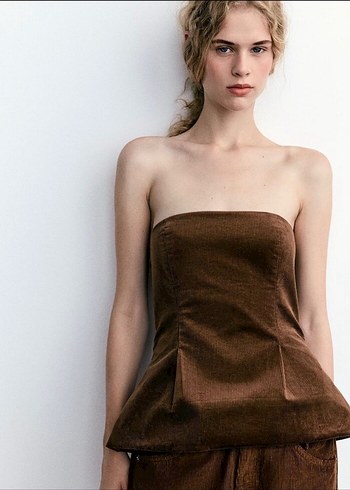 Zara Straplez Bluz