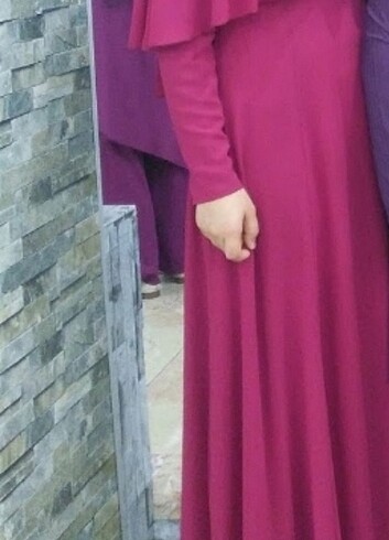 38 Beden bordo Renk Tesettür Abiye