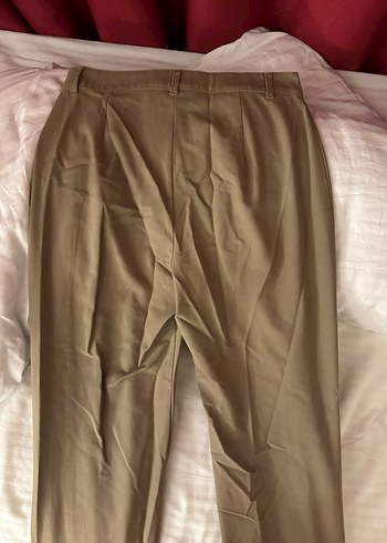 Kahverengi Kadın Düz Kesim kumaş pantolon - Görsel 5