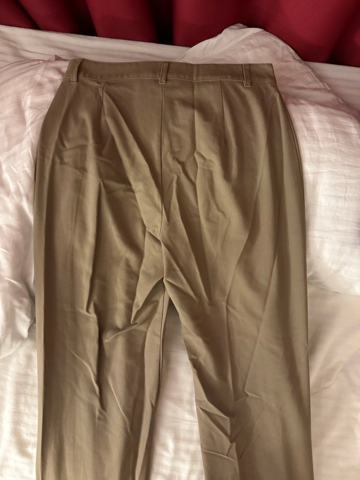Kahverengi Kadın Düz Kesim kumaş pantolon - Görsel 5