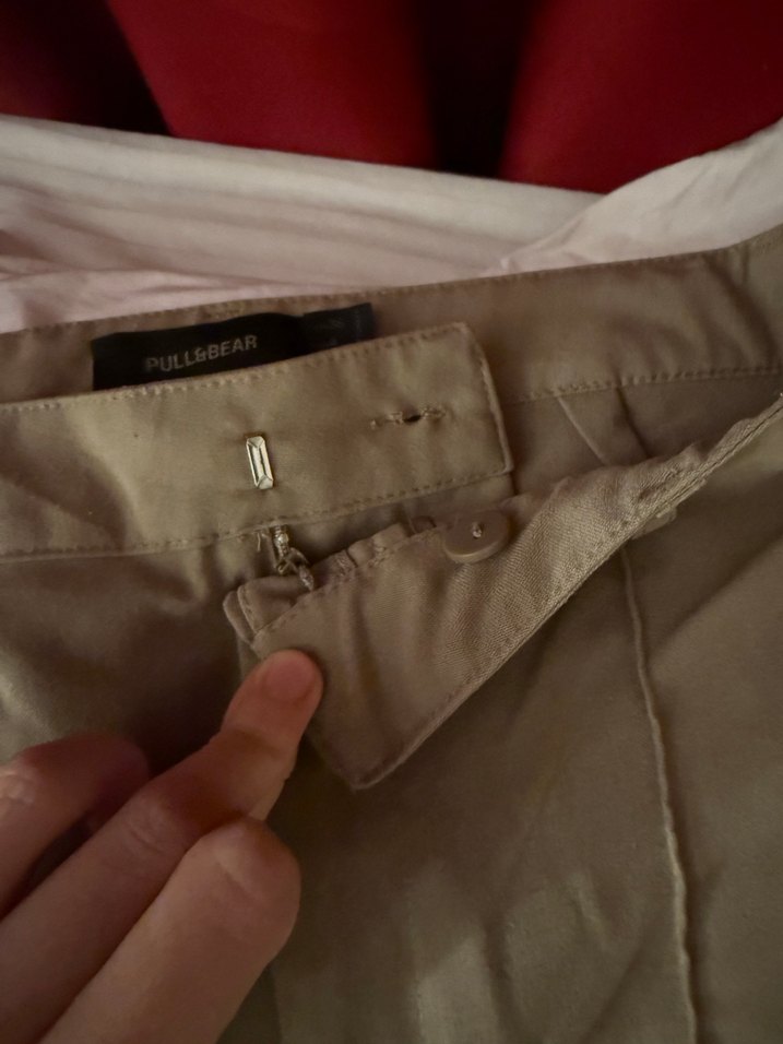 Kahverengi Kadın Düz Kesim kumaş pantolon - Görsel 4