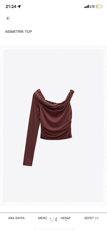 zara asimetrik top
