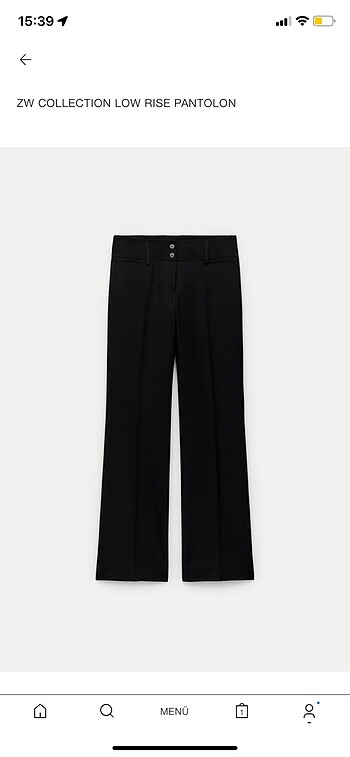zara low rise pantolon