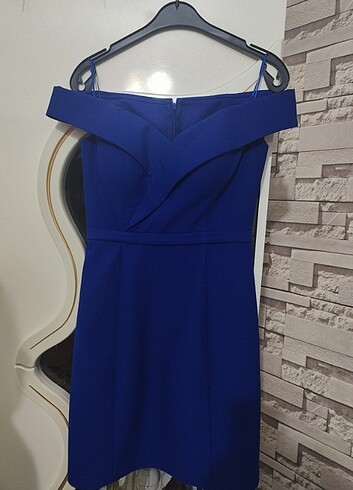 Mavi renk Abiye elbise 