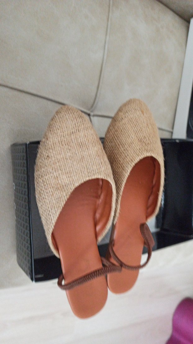 Bej hasır ayakkabi - Görsel 2