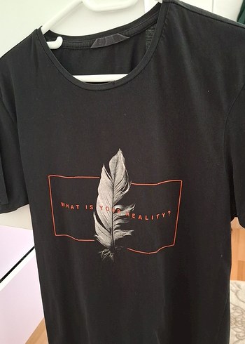 LC Waikiki Siyah Baskılı Tişört