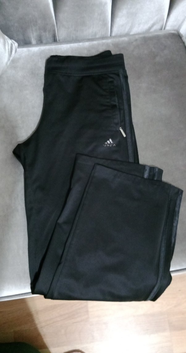 Siyah, Midi Boy, İnce Kesim Spor Pantolonu - Görsel 2