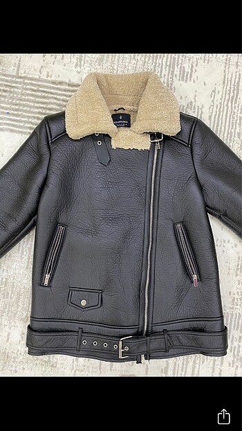m Beden siyah Renk Stradivarius suni biker ceket