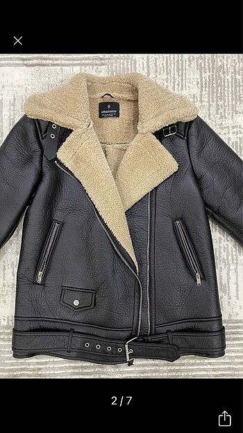 m Beden Stradivarius suni biker ceket