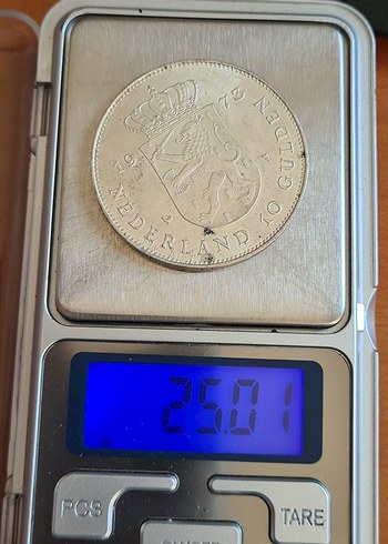 1973 Basımı Gümüş Hollanda 10 Gulden