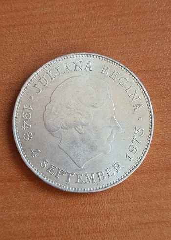 Beden 1973 Basımı Gümüş Hollanda 10 Gulden