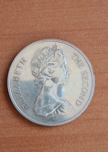 Beden 1970 Isle of Man Gümüş Vintage Parası