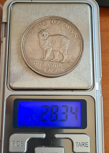 1970 Isle of Man Gümüş Vintage Parası