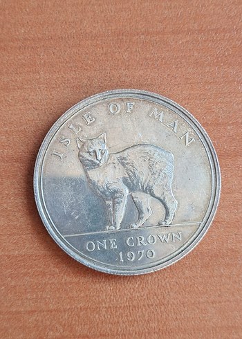1970 Isle of Man Gümüş Vintage Parası