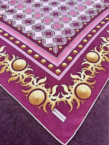  Beden bordo Renk Vakko twill ipek eşarp