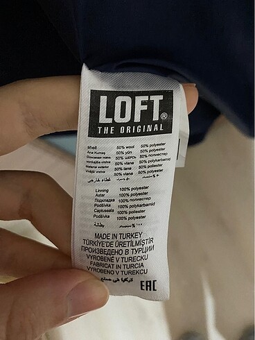 xs Beden lacivert Renk Loft kaban