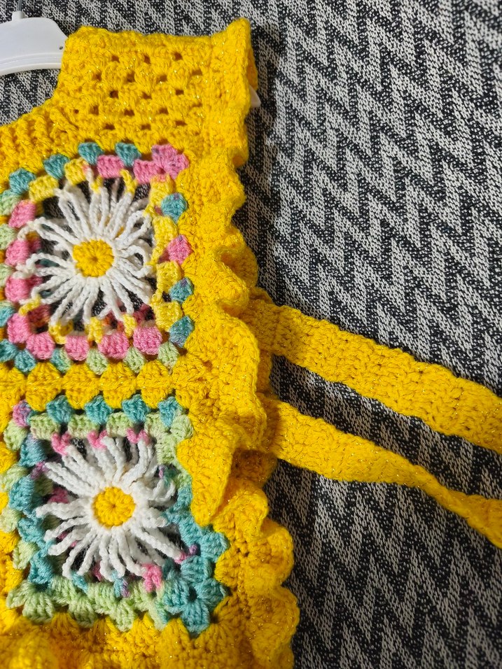 Çiçek Nakışlı Renkli Bohem Kız Kazak - Görsel 2