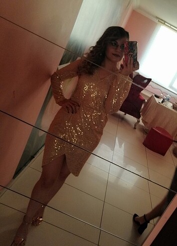 Pul payet elbise