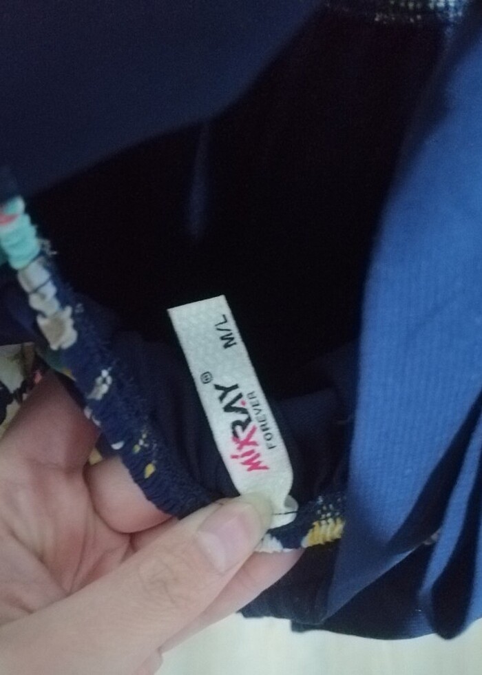 Şifon lacivert elbise  - Görsel 2