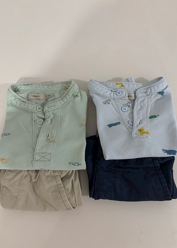 12/18 ay Erkek Bebek Kısa Kollu Pamuklu Takım - Görsel 2