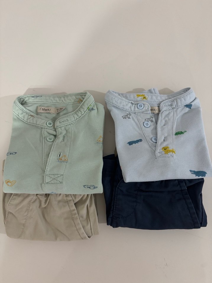 12/18 ay Erkek Bebek Kısa Kollu Pamuklu Takım - Görsel 2