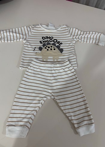 3/6 ayUzun Kollu Erkek Bebek Pijama Takımı - Görsel 2