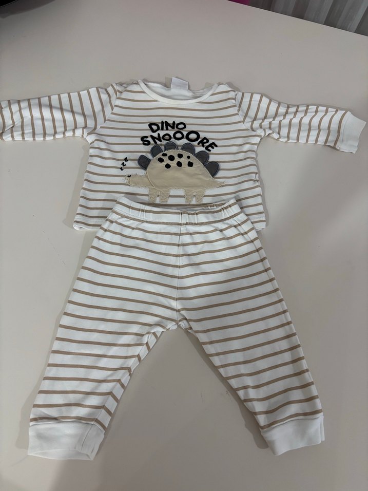 3/6 ayUzun Kollu Erkek Bebek Pijama Takımı - Görsel 2