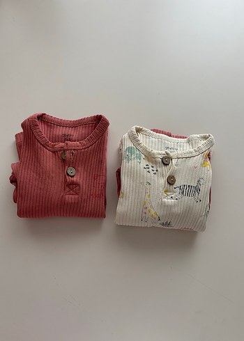 Zara 9/12 ay Uzun Kollu Düğmeli Bebek Takımı