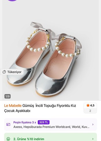 Kız Çocuk Parlak Metalik Altın Babet - Görsel 5