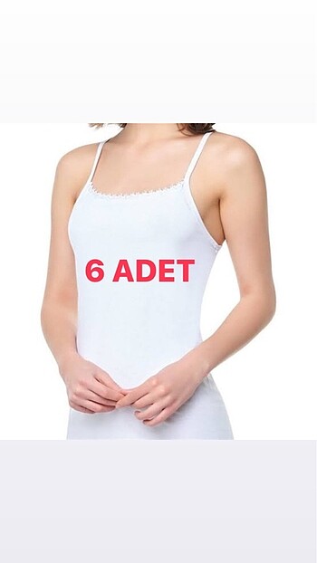 Kadın ip askılı atlet 6 adet CİHAN YILDIZ