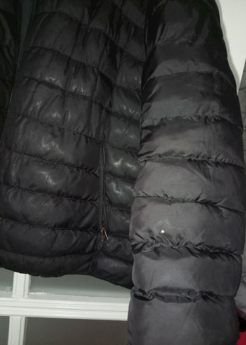 xxl Beden Siyah Fermuarlı Kadın Midi Mont