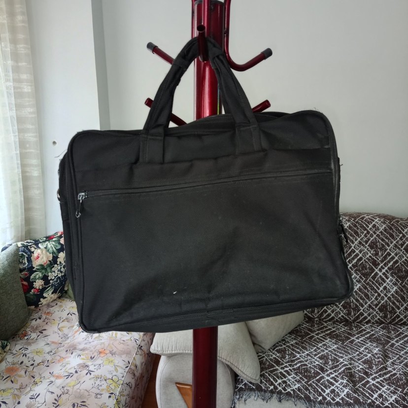 Klasik Siyah Fermuarlı Erkek Evrak Çantası - Görsel 5