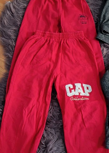 erkek Çocuk Gri Sweatshirt ve Kırmızı Eşofman Takımı - Görsel 2