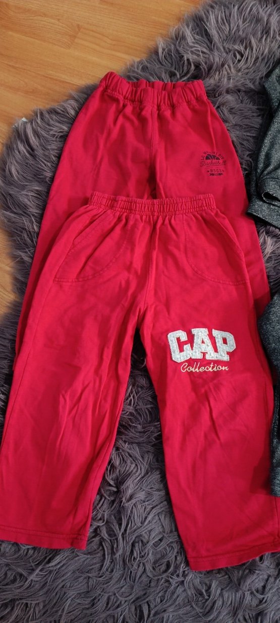 erkek Çocuk Gri Sweatshirt ve Kırmızı Eşofman Takımı - Görsel 2