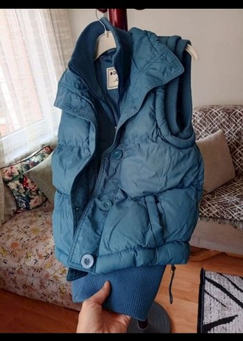 Mavi Bel Detaylı Kadın Yelek - Görsel 2