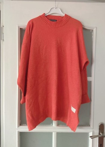 Kırmızı Triko Kadın Kazak - Görsel 2